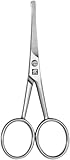 ZWILLING Nose Ear Hair Scissors (straight cutting edge, rounded tip for safe cutting, ergonomic shape), Premium, 4 in