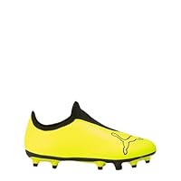 Puma Kids Finesse Laceless FG Football Boots Childrens Yellow/Black 2