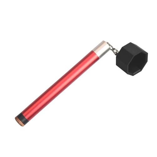 LAKE OF FIRE Octagon Pool Cue Chalk Holder â€“ 2-in-1 Billiard Accessory with Pool Chalk Holder & Cue Tip Tool(Red)
