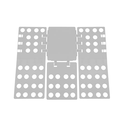 Doblador de ropa en forma de T, Tabla de plástico ajustable for doblar camisetas, multicolor(Grijs)