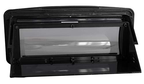 Image of Rockville RWSG4B Black Universal Marine /Boat Receiver Splash Guard Housing | Fits 1 DIN Head Units, UV-Resistant ABS, Spring Loaded Flip Door, Stainless Steel Hardware, EVA Foam Gasket, Waterproof