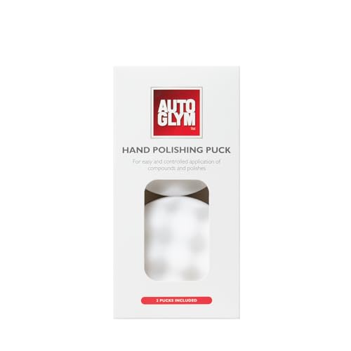 Autoglym Hand Polishing Puck 2 Pack Reusable Microfiber Applicator Pads for HandApplying Car Polish Wax and Compounds Ideal for Car Care Detailing
