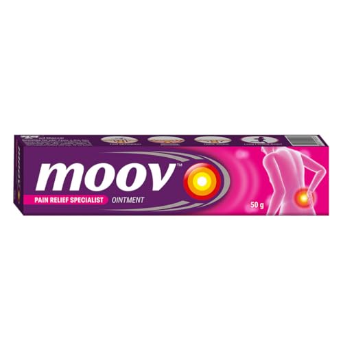 Moov Fast Pain Relief Cream - 50g | Suitable for Back Pain, Muscle Pain, Joint Pain, Knee Pain | 100% Ayurvedic Formula | Suitable for Sports & Gym related injuries