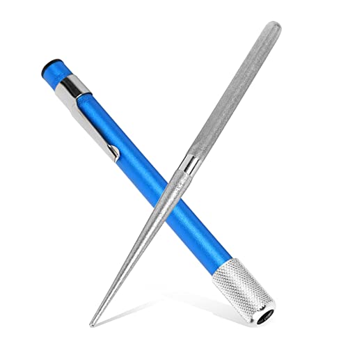 Diamond Knife Sharpener 400 Grit Serrated Knife Sharpening Dual Knife Sharpening Pen Sharpener Stone Diamond Pocket Sharpeningstone Pen for Kitchen Outdoor