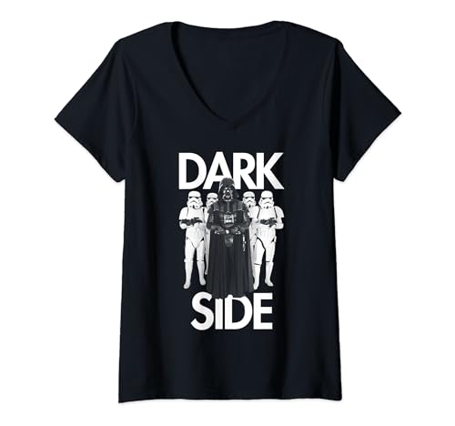 T-shirt Star Wars imprimé Stormtroopers col V coton noir femme