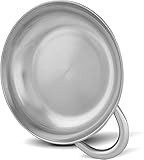 normani Outdoor Sports 18/8 Edelstahlteller Outdoor-Schale mit Griff - 18 x 5 cm - 1 Liter...