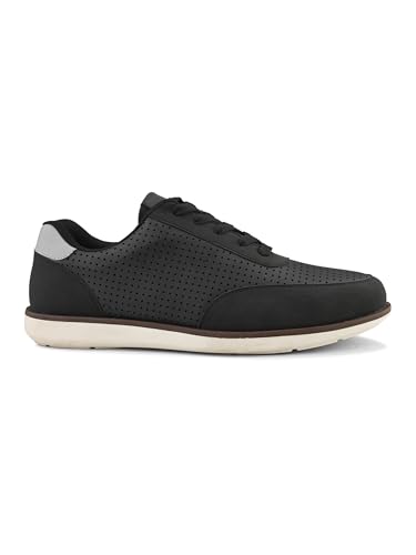 Image of San Frissco Men's Perforated Sneaker Casual Lace-Up Shoes | Soft Cushioned Footbed with TPR Sole | Comfortable and Trendy Casual Shoes for Office and College