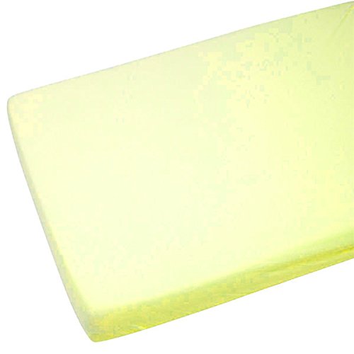 Drap-housse lit bébé 120x60 coton jersey jaune citron matelas enfant lot de 4