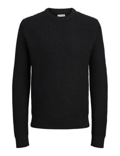 Pull Jjlink Knit Crew Neck noir homme taille L vêtement chaud manches longues