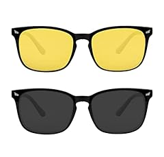 Black Frame With Night Yellow Lens and Black Frame With Smoke Lens
