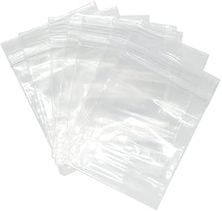 Plastic Seal Bags, 100 pcs Small Clear Storage Pouches Resealable Poly Zip Lock Bags for Kitchen Storage, Jewellery, Small Cookies and Sweets(50 x 70mm/2.75 x 1.97 inch)