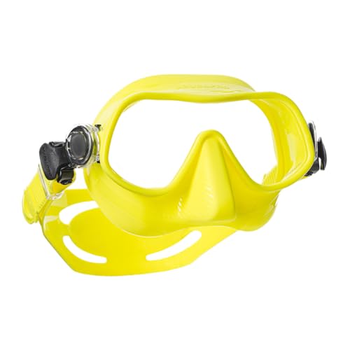 SCUBAPRO Steel Pro Scuba Diving Mask for Freediving, with Single Lens and Frameless, Low Volume Design, Yellow