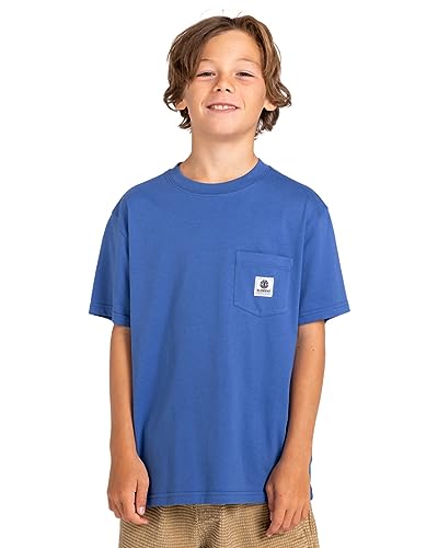 Element Basic - Camiseta con Bolsillo - Niños 8-16 - M/12 - Azul