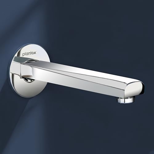 Image of Plantex Bath Tub Spout with Wall Flange /Single Lever Spout /High Flow Tap for Bathroom /Kitchen - Pack of 1 (Chrome)