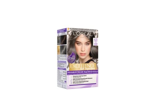 LOréal Paris Excellence Ash Supreme/Excellence Fashion Hair Colour (Hair Dye/Hair Care) 6.11 Smoky Ash