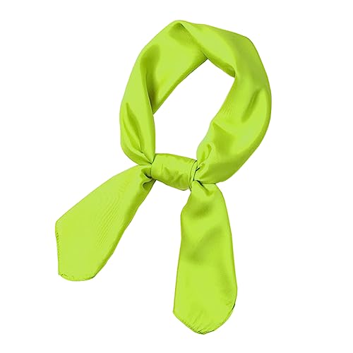 Lastclream Satin Square Neck Scarves for Women Handkerchief Retro Ribbon Scarf for Hair Wrapping 35.5"2