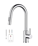 FORIOUS Niederdruckarmatur küche, Ausziehbarer Küchenarmatur, Wasserhahn mit 3 anschluessen fuer...
