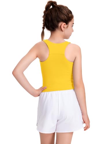Image of JOCMIC Girls Tank Tops Athletic Tanks with Bra Racerback Sports Top