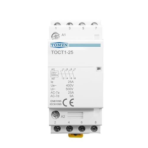 Contactor modular CA 4P 25A para solucionar sobrecargas en circuitos de 110V 2