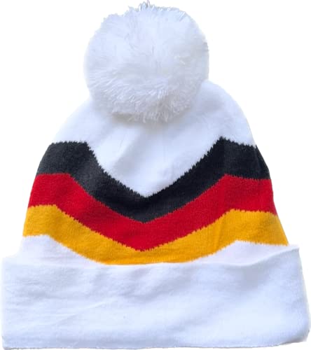 meinboard Deutschland Mütze Strickmütze Beanie WM Fanmütze Wintermütze Bommelmütze Cover