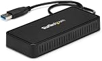 StarTech USB 3.0 Mini Dock, Dual DisplayPort 4K 60Hz Monitor Docking Station with Gigabit Ethernet Port, Portable DisplayLink USB-A Laptop Adapter, 1ft (30cm) cable - TAA | USB 3.0 mini docking station, DisplayLink, Gigabit Ethernet port, 1ft 30cm ca