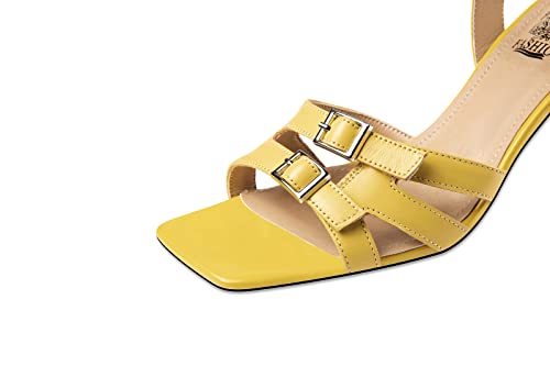 TinaCus Women's Handmade Genuine Leather Open Toe Sling Back Transparent Heel Sandals with Buckles4