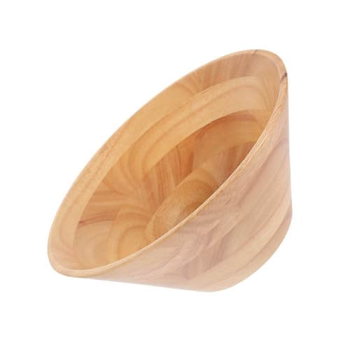 LALADEFIEE Ciotola Insalatiera in Legno Naturale Grande capacità, Ciotola per Frutta in Conico Versatile per Cucina, Ristoranti e Dessert