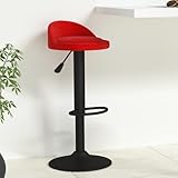 Générique Tabouret de Bar Rouge Bordeaux Velours,Meubles,Fauteuils et chaises,Tabourets de Bar,Rouge,5.75 KG,333596