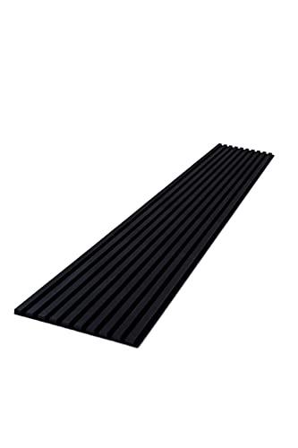 Wandverkleidung | Lamellenverkleidung | Akustikpaneel | Wandpaneele auf filz | Akustikfilz | Lamellenwand | Lamellen dekor | Schwarz | 270cm Hoch | 45cm Breit |