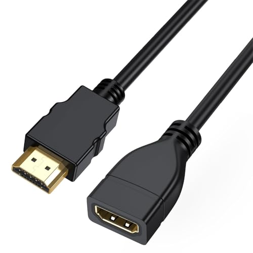 0.5M HDTV 4K Extender Cord Extension Cable 2.1 4K@30Hz/ 60Hz Ultra high Speed Male to Female Adapter Compatible for Fire TV Stick Roku TV Stick Xbox PS5/PS4 Blu Ray Player Laptop PC Power Cord