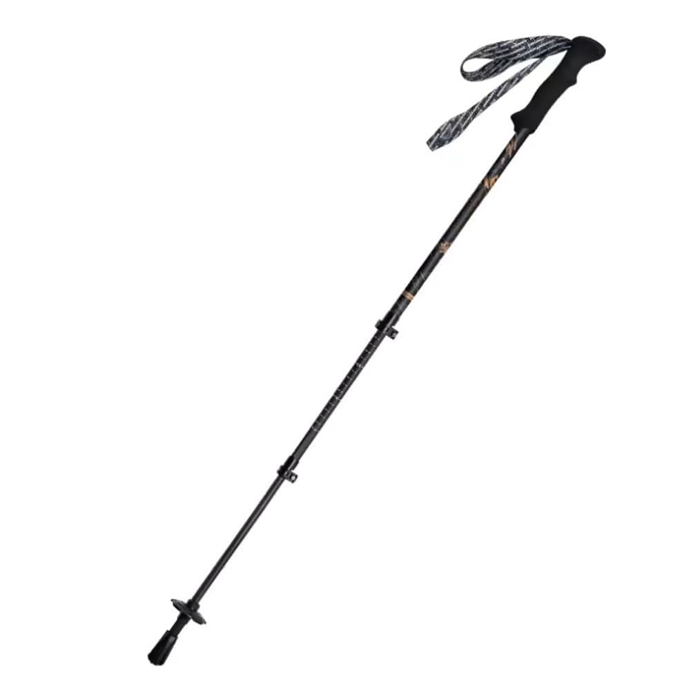 Bastones Senderismo Telescópicos Carbono Bastones Senderismo For Hombres Bastones For Caminar For Mujeres Bastón Ultraligero Bastón Trekking Tres Secciones For Caminar, Hacer Trekking(Color:Black)