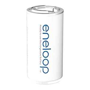 Eneloop Panasonic Adapter AA op Baby C – 2-delige blister wit