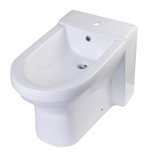 Eago Ja1010 Ceramic Bathroom Bidet With Elongated Seat, White #TOP5
