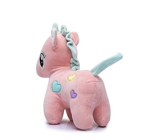 Image of Inky Ponky 25 CM Pink Unicorn Plush Toy | Soft & Huggable Stuffed Animal with Heart Pattern & Embroidered Eyes for Girls, Birthdays, Baby Showers & Room Decor