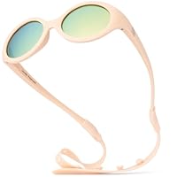 BABY SUNNIES Polarisiere Baby Sonnenbrille mit Band – Unzerbrechlich & Flexibel für Neugeborene & Kleinkinder 0–24 Monate – Ovales Design