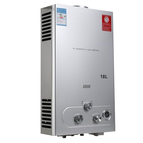 Lfhelper Gas Water Heater 18L Instant Outdoor LPG...