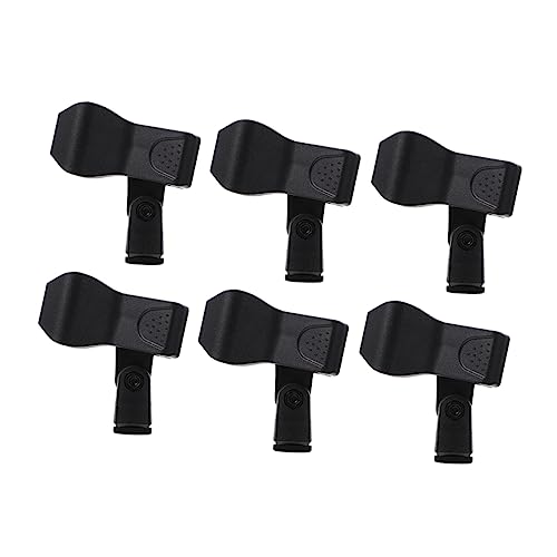 Happyyami 6Pcs Microphone Clip Holder Mic Holder Clamp Compatible with Microphones Firm Grip Design for Secure Use for Recording and Live Performance