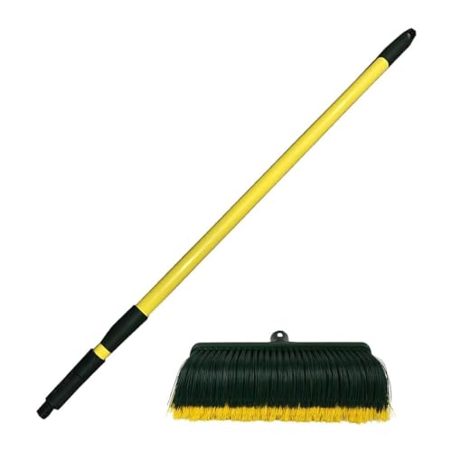 Suinga Brosse + Poignée Extensible de 0,8 à 1,4 m pour balayer Gazon Artificiel. Produit adapté à Tout Type de pelouse