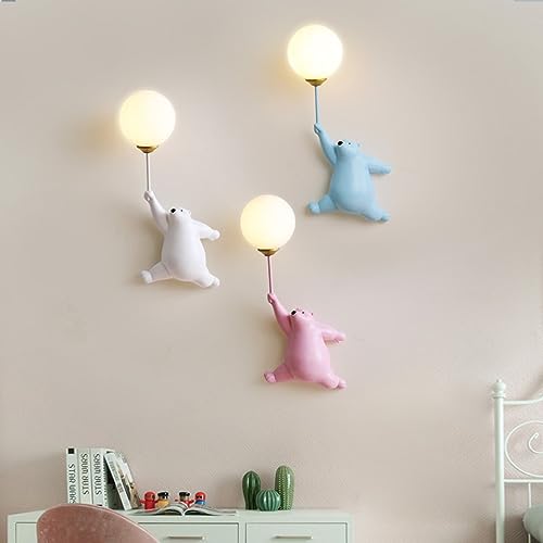 Applique murale dessin animé ours ballon veilleuse 3D G9 chambre