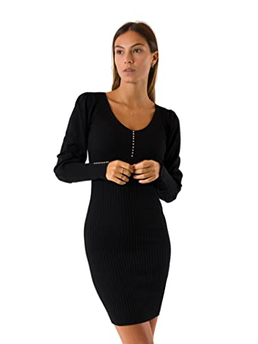 Morgan 222-RMPIN Robe, Noir, L Femme