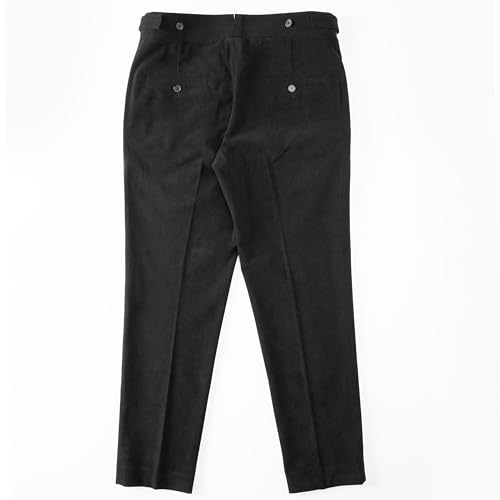 Men's Slim-fit Casual Pants, White Textured Fabric, Adjustable Waistband with Side Adjustment Straps2