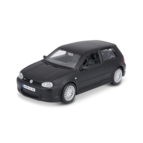 Maisto VW Golf R32: Modelo de Coche a Escala 1:24, Puertas móviles, 20 cm, Negro Mate (531290M)