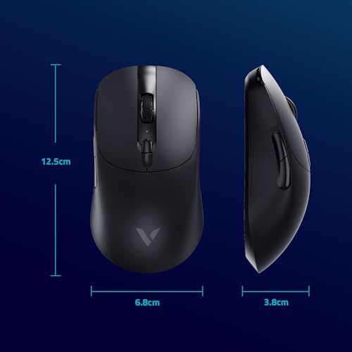 V200PRO Mouse da gioco wireless 2,4 GHz ad alte prestazioni con sensore ottico da 26000 DPI, accelerazione 50 G, 650 IPS, durata della batteria fino a 160 ore, PC/Mac - Nero - Mouse gaming - Immagine 6
