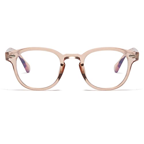 Image of Retro Round Blue Light Blocking Glasses for Men Women, Vintage Frame Non-prescription Computer Reading Eyeglasses