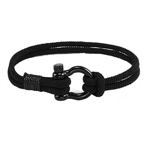 SUNSH To My Son Pulsera - Vintage Hebilla de herradura tejida a mano Cuerda milanesa náutica Pulsera opcional de 8 pulgadas Regalos inspiradores para mamá y papá para hijo Cover