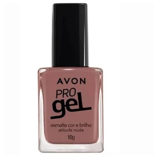 AVON PRO GEL ESMALTE COR E BRILHO ATITUDE NUDE 9g