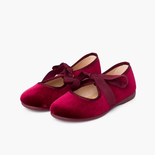 Girls Velvet Mary Jane with Faille Bow4