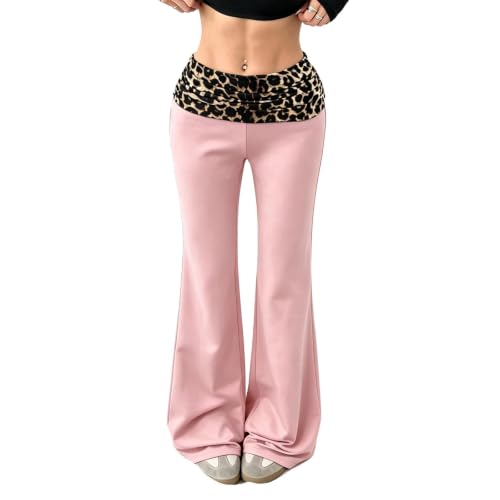 HswsEJ Yoga Pants Women Flare Cheetah Print High Waisted Workout Pants - image 1