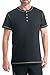 Legendary Whitetails Men's Maverick Slub Henley Short Sleeve Shirt, Black, 5X-Large