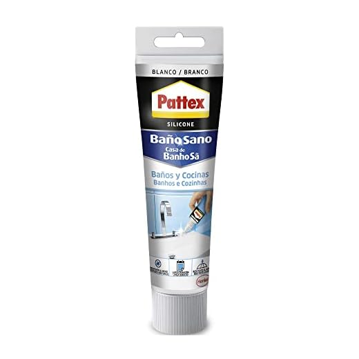 Pattex 1972130 silikon badrum och kök, mögel- och vattenfast, vit, 50 ml